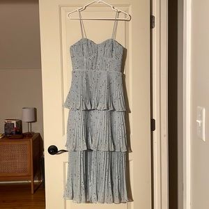 Self-Portrait Floral Tiered Midi Dress - Size 6